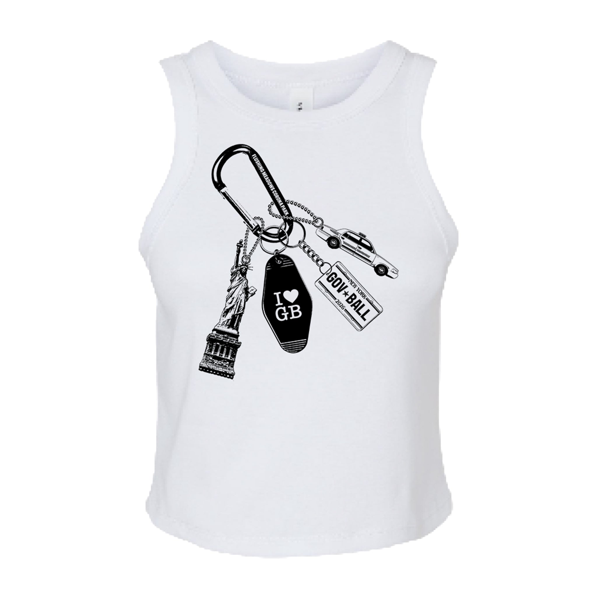 Women's Keychain Lineup Crop Tank – Governors Ball Music Festival
