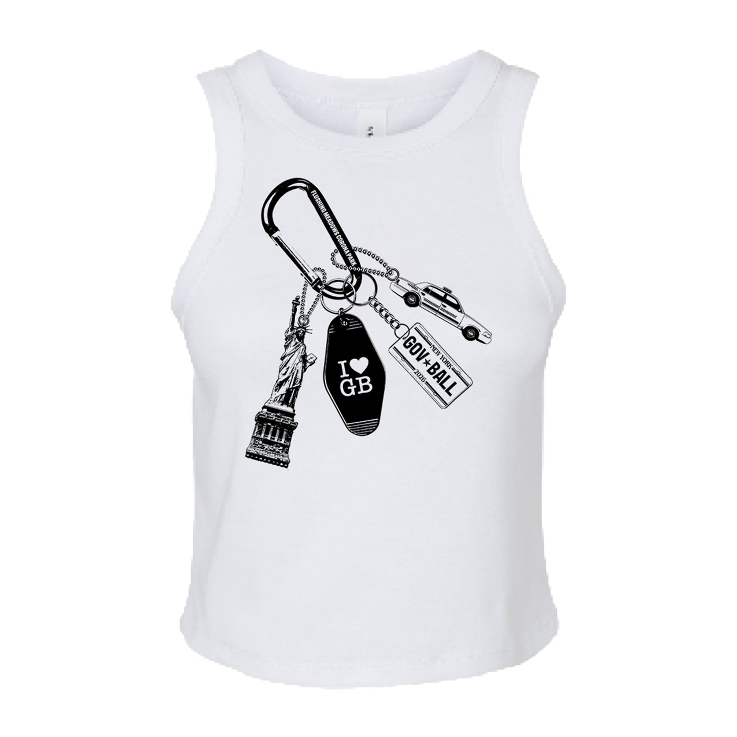 Women's Keychain Lineup Crop Tank